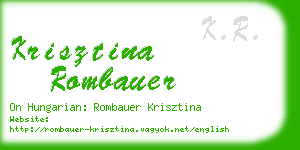 krisztina rombauer business card